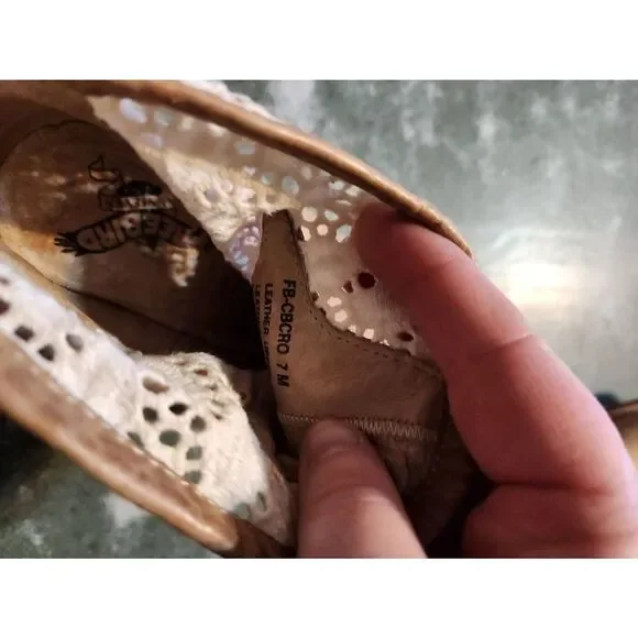 Freebird by Steven Coyote Crochet Leather Ankle Booties Size 7 - Picture 6 of 7